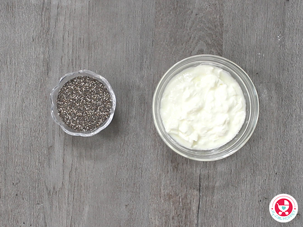 Soak chia seeds in yogurt
