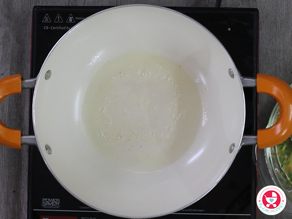  Heat butter in a pan.