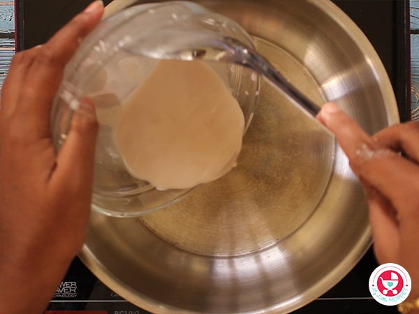 Take ragi milk in a sauce pan.