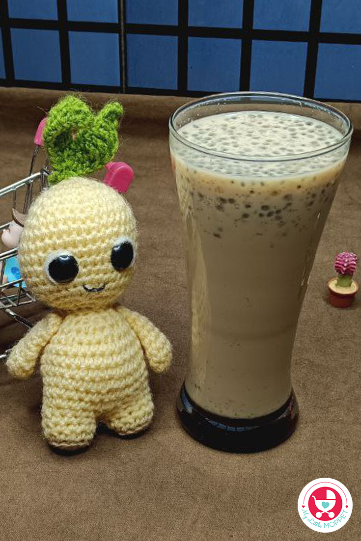badam pisin sabja milk